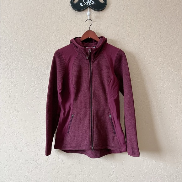 Athleta Burgundy Colored Full Zip Jacket Size S - Picture 1 of 11